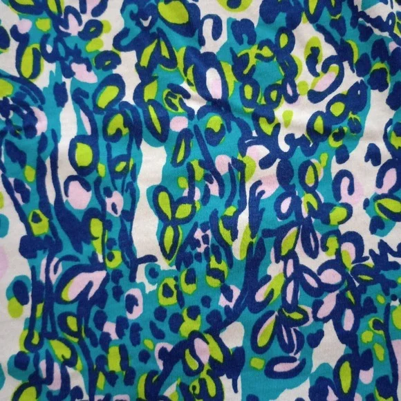 Lilly Pulitzer Windsor Sea Strapless Dress Womens Small Blue Green Pima Cotton - Picture 5 of 16